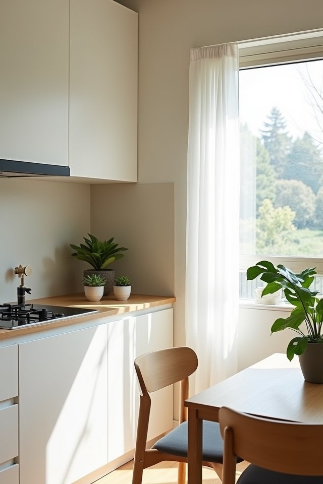 cozy kitchen decorative plants