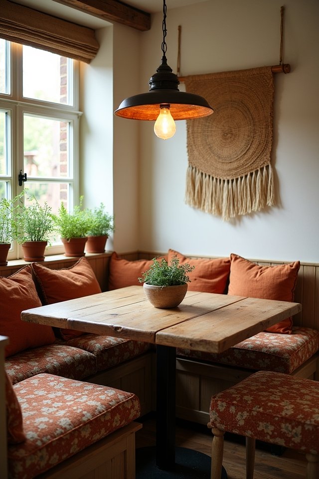 cozy kitchen reading nook
