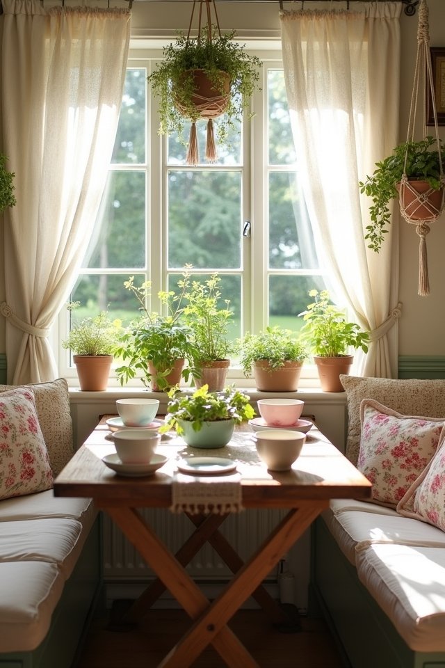 cozy kitchen reading nook