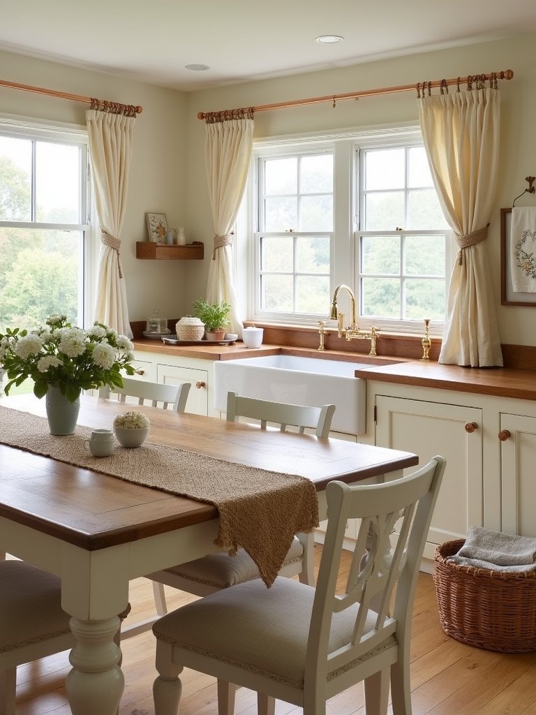 cozy kitchen textile layers
