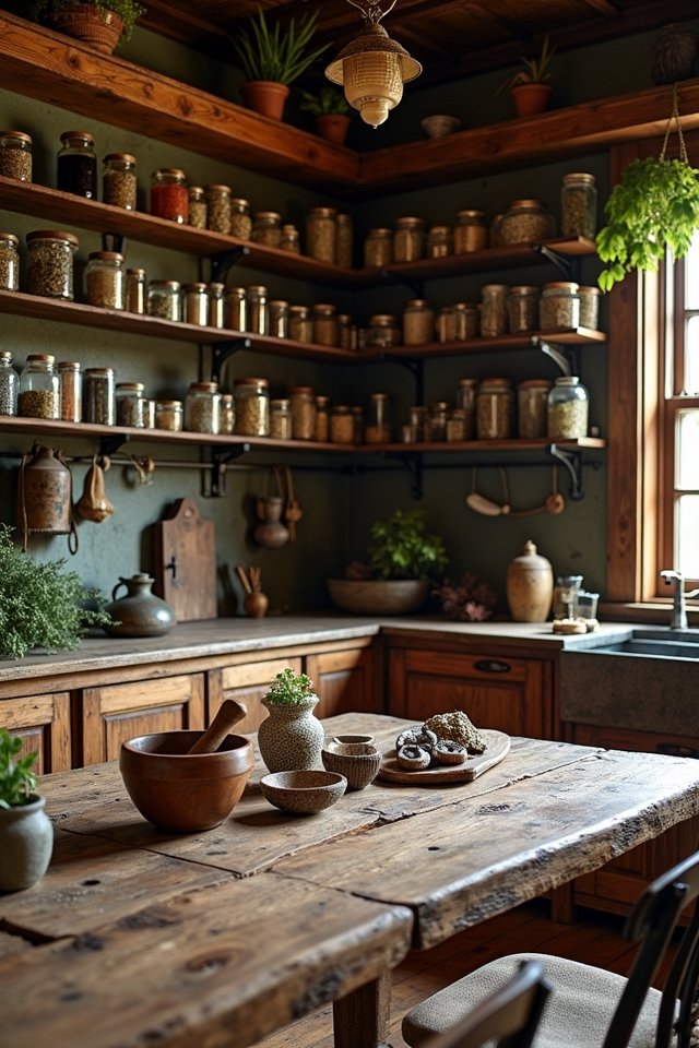 cozy kitchen with wood