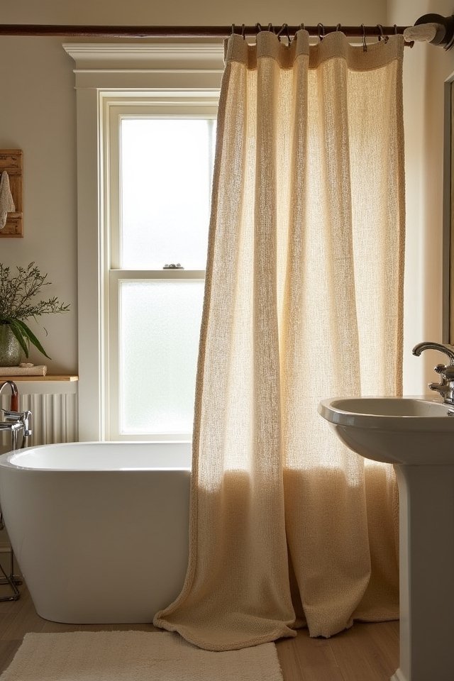 cozy knit shower curtain