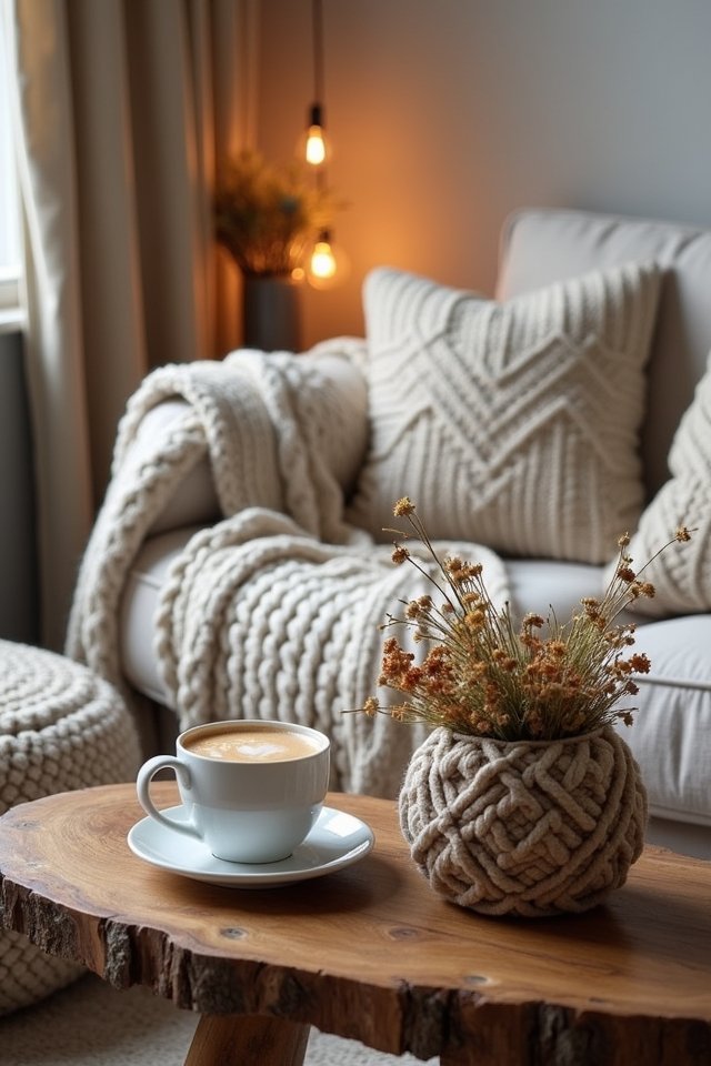 cozy knits and textiles