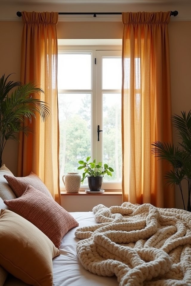 cozy knitted bedroom retreat