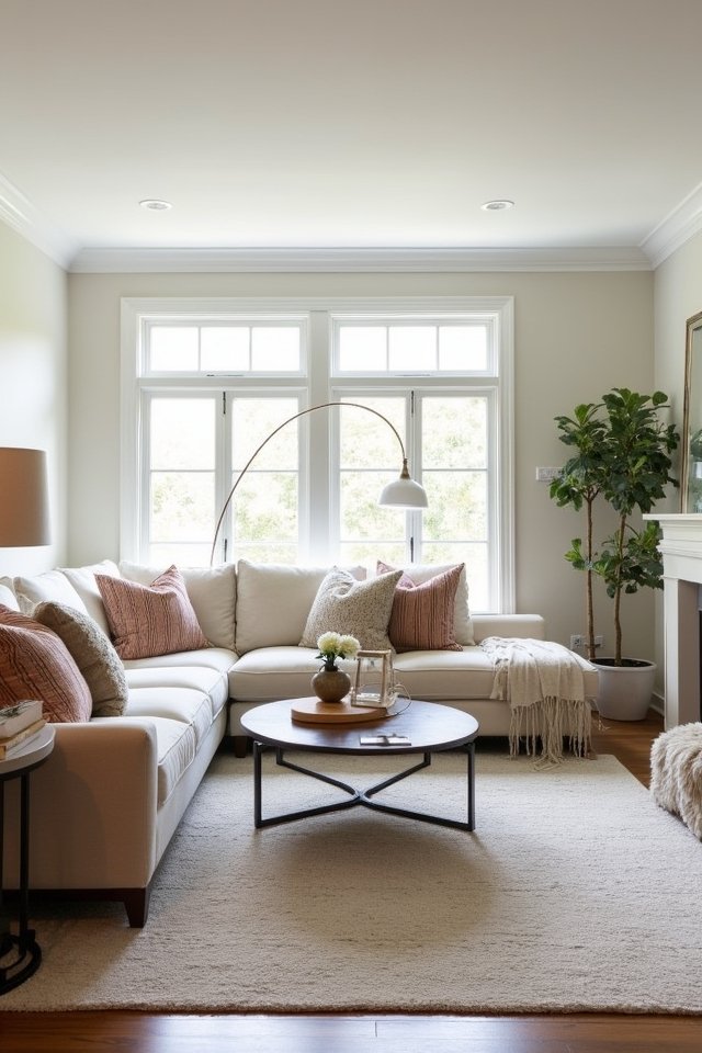 cozy l shaped seating arrangement