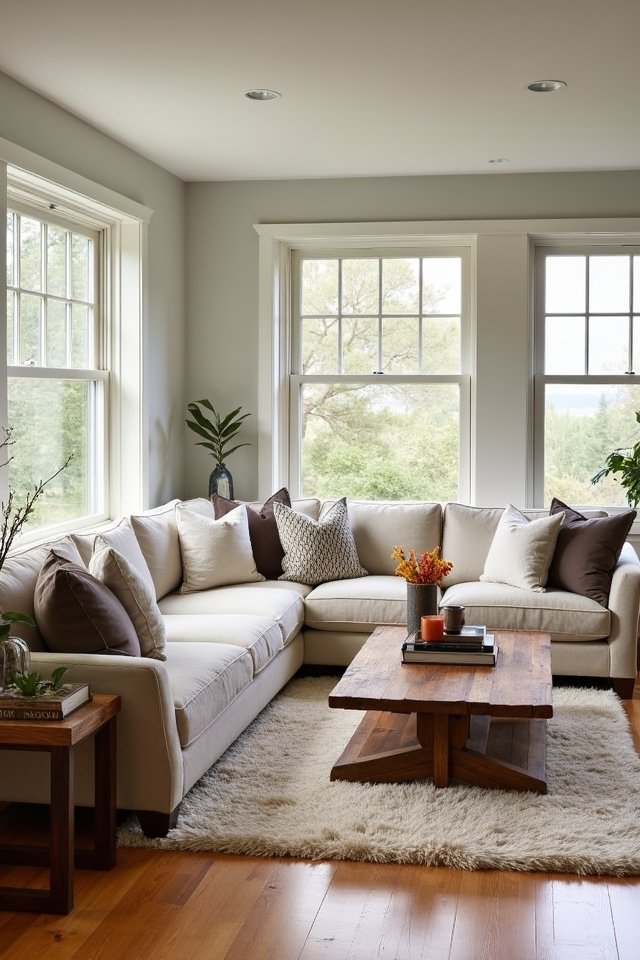 cozy l shaped sectional styling