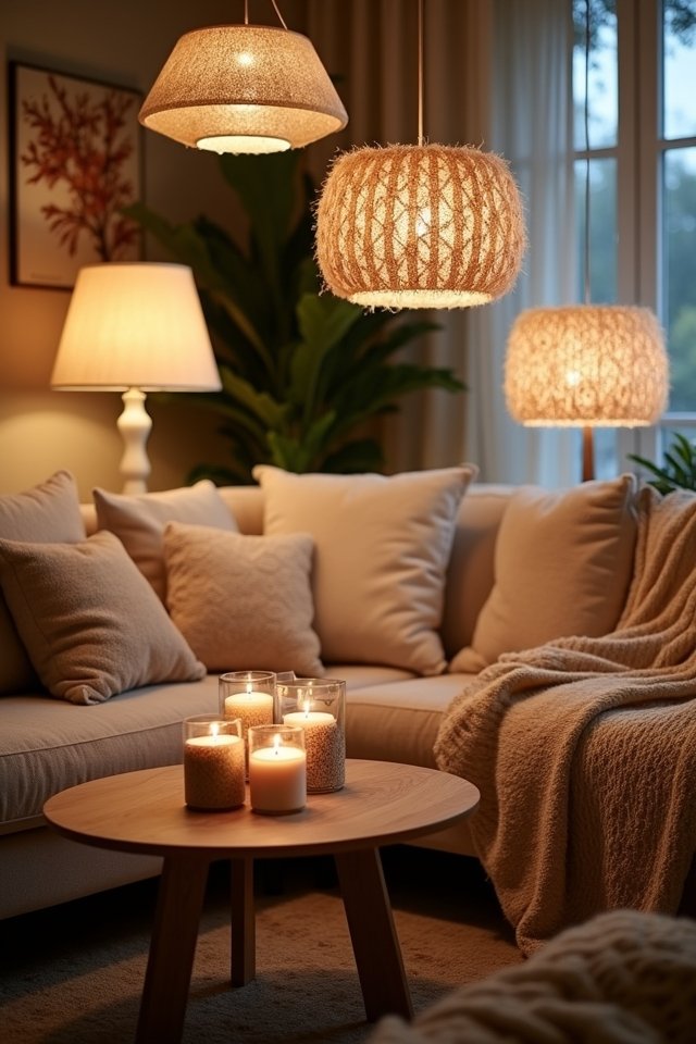 cozy lampshades enhance atmosphere