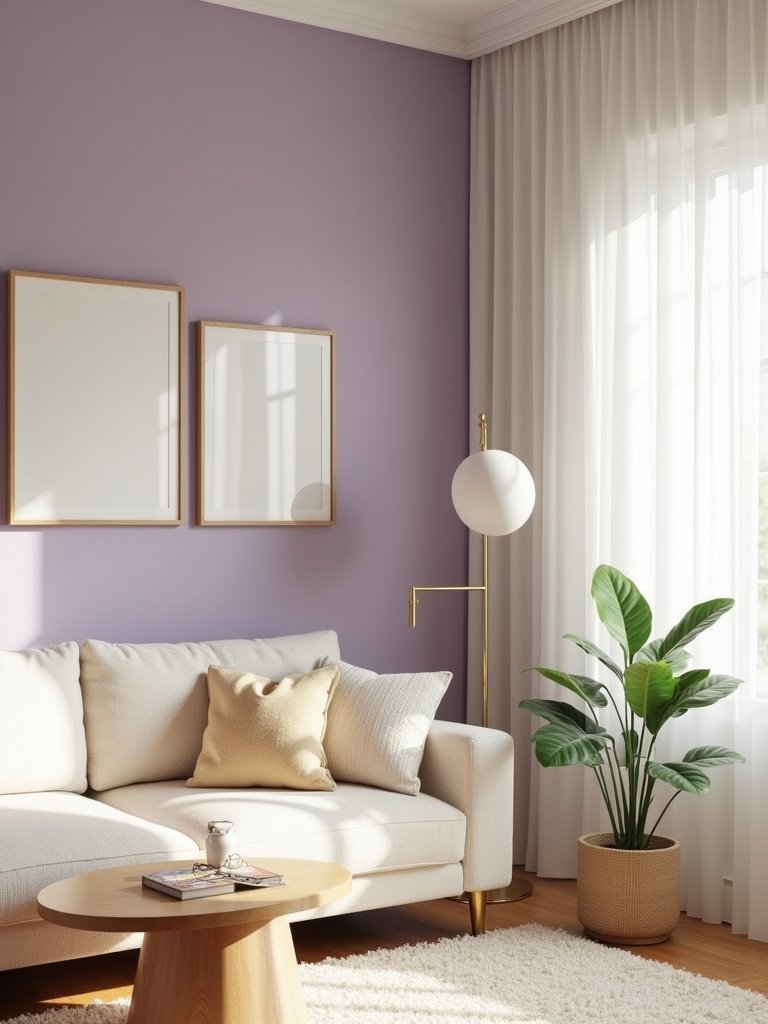 cozy lavender and white