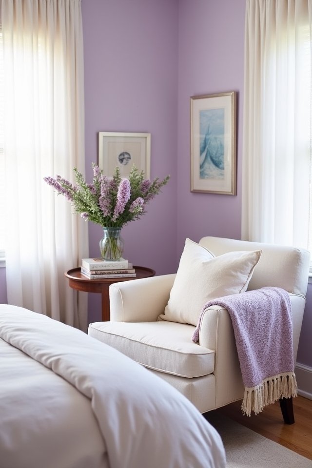 cozy lavender cream retreat