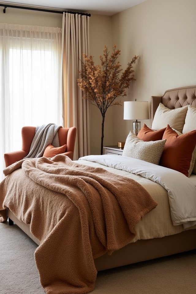 cozy layered bedding comfort