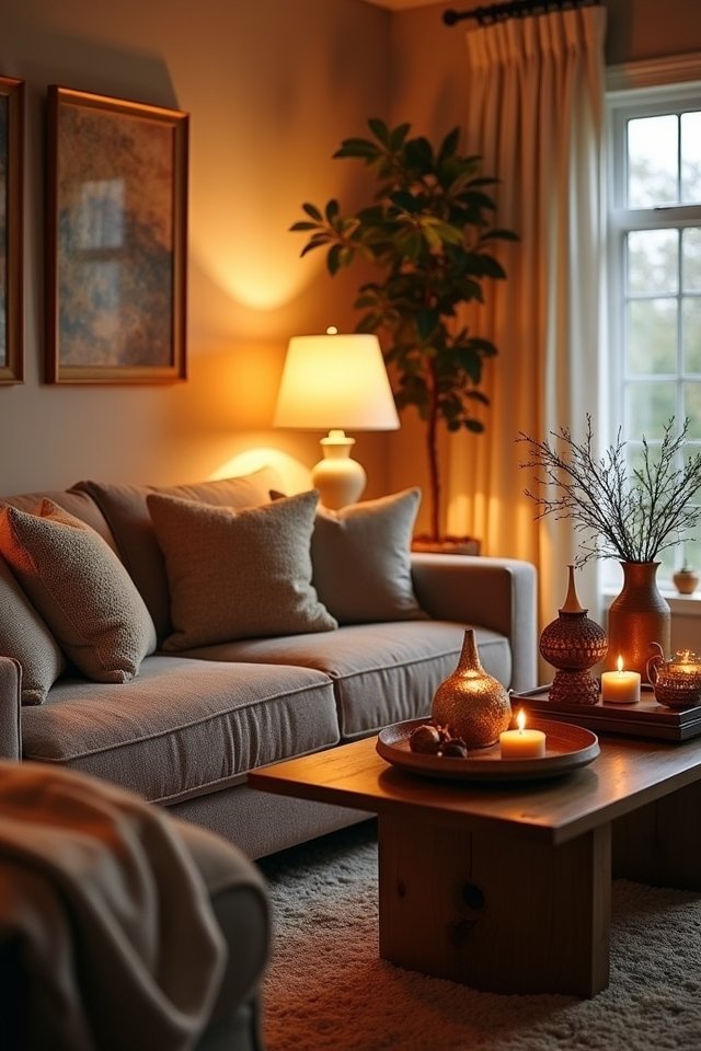 cozy layered lighting techniques