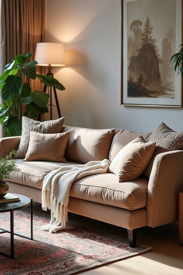cozy layered living room