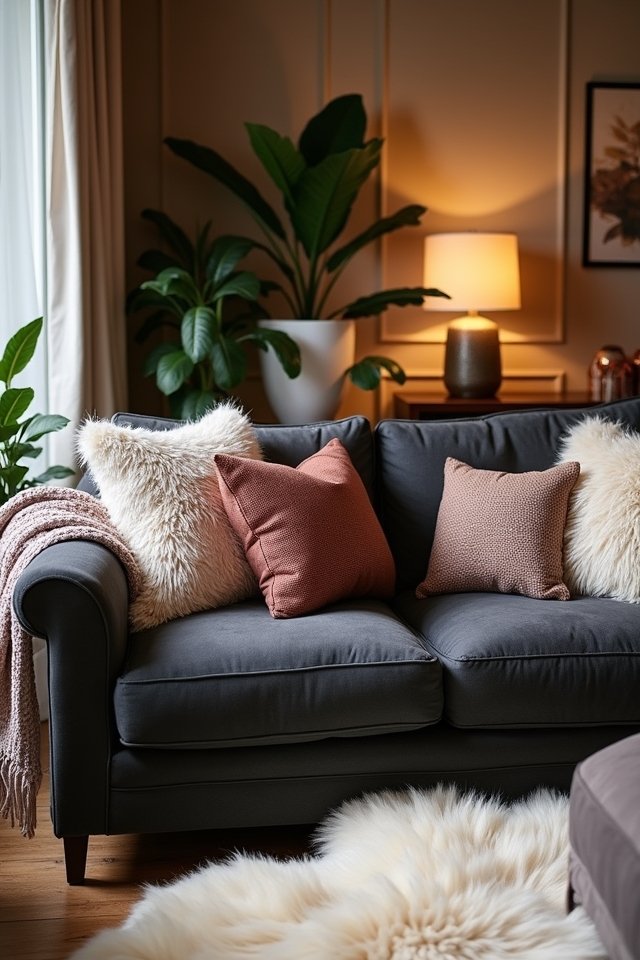 cozy layered living space