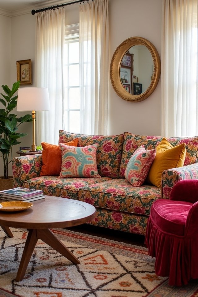 cozy layered textile decor