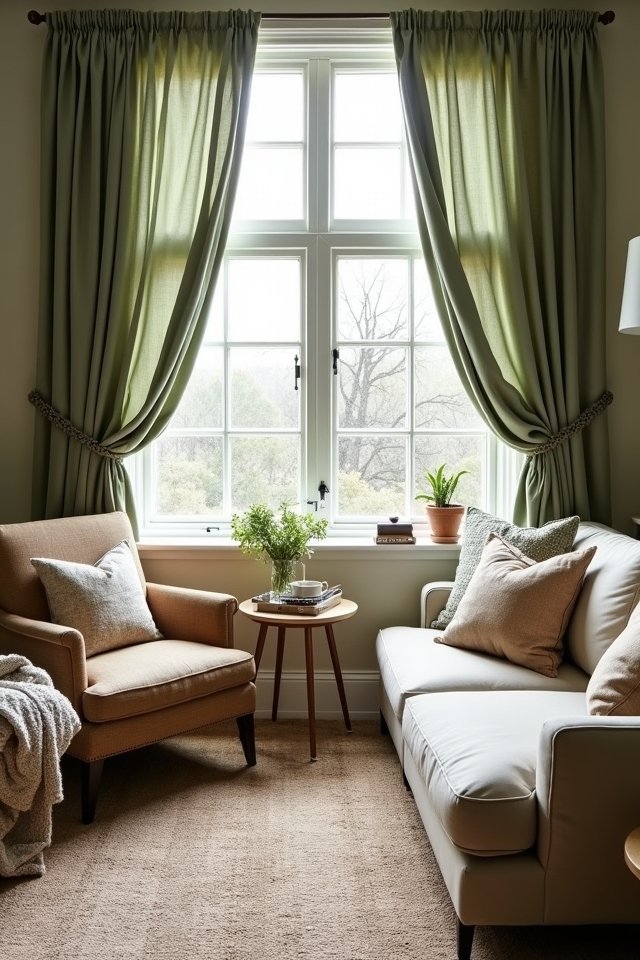 cozy layered textile decor