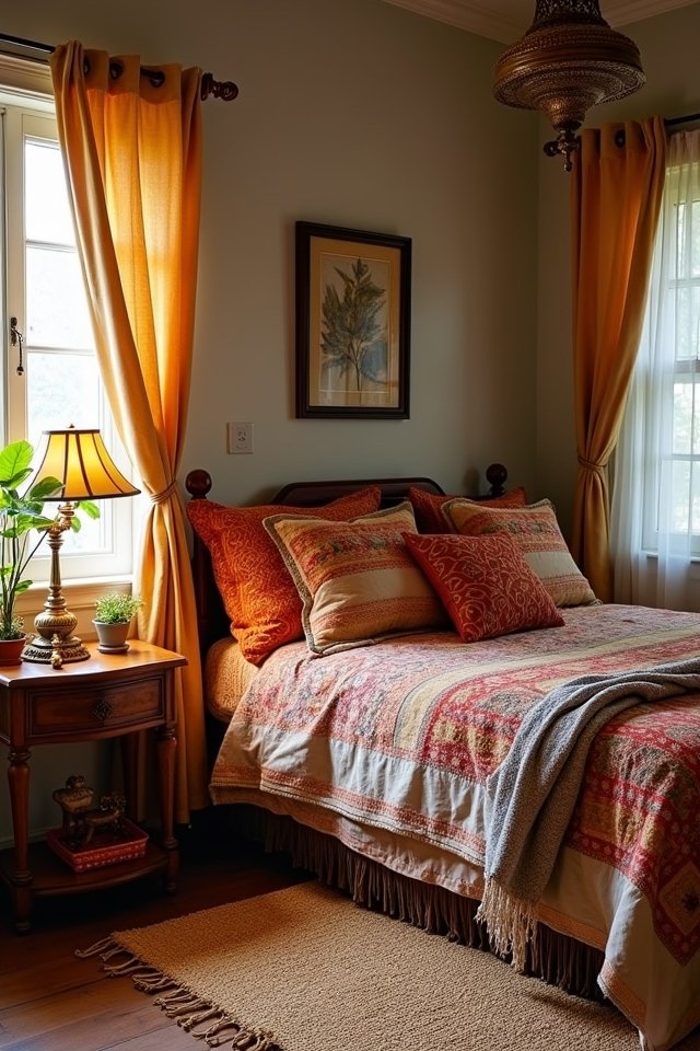 cozy layered textile decor