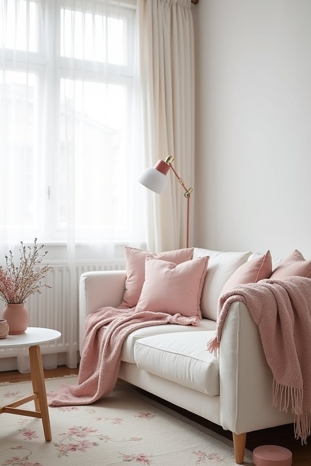 cozy layered textile decor