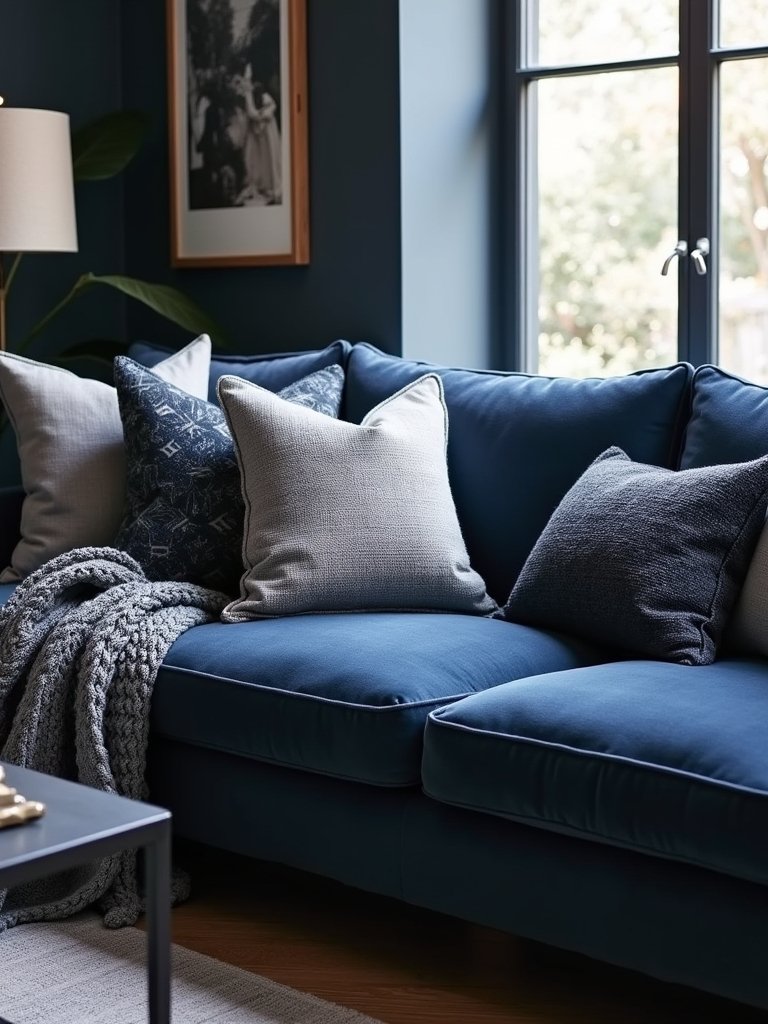 cozy layered textile decor