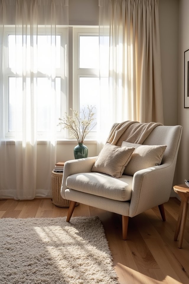 cozy layered textiles ambiance