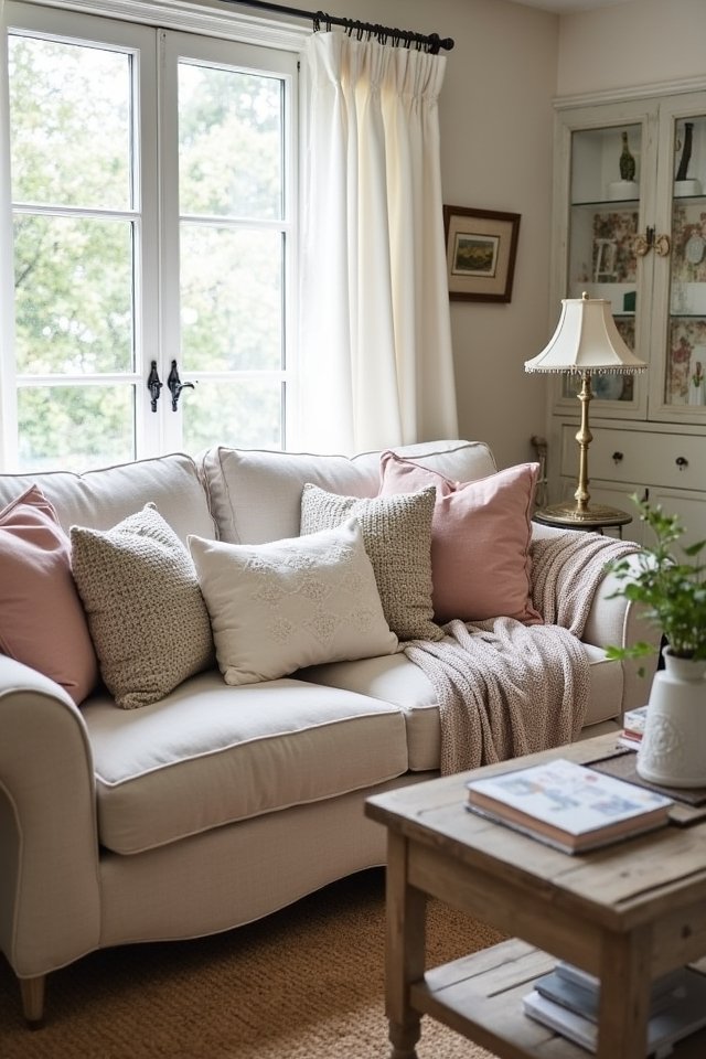 cozy layers with pillows