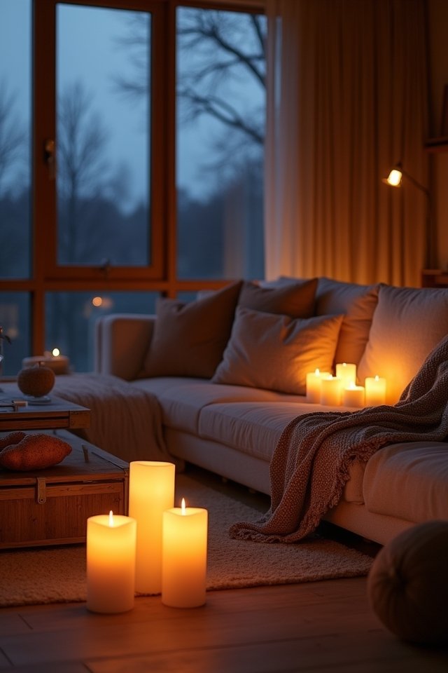 cozy led candle ambiance