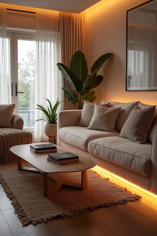 cozy led strip ambiance