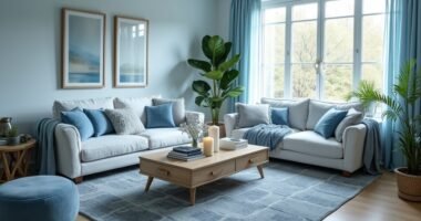 cozy light blue retreats