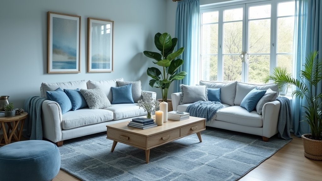 cozy light blue retreats