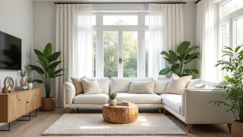 cozy light filled living spaces