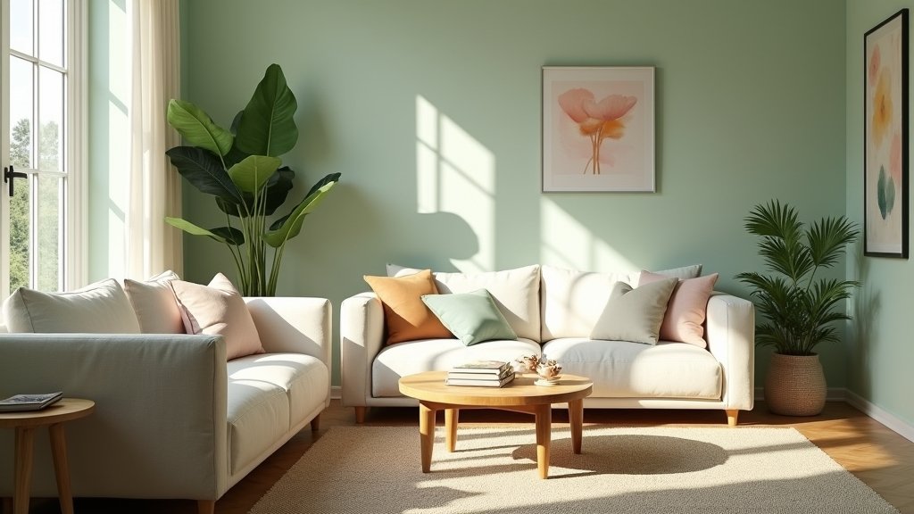 cozy light green decor