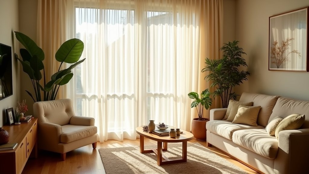cozy living room curtains