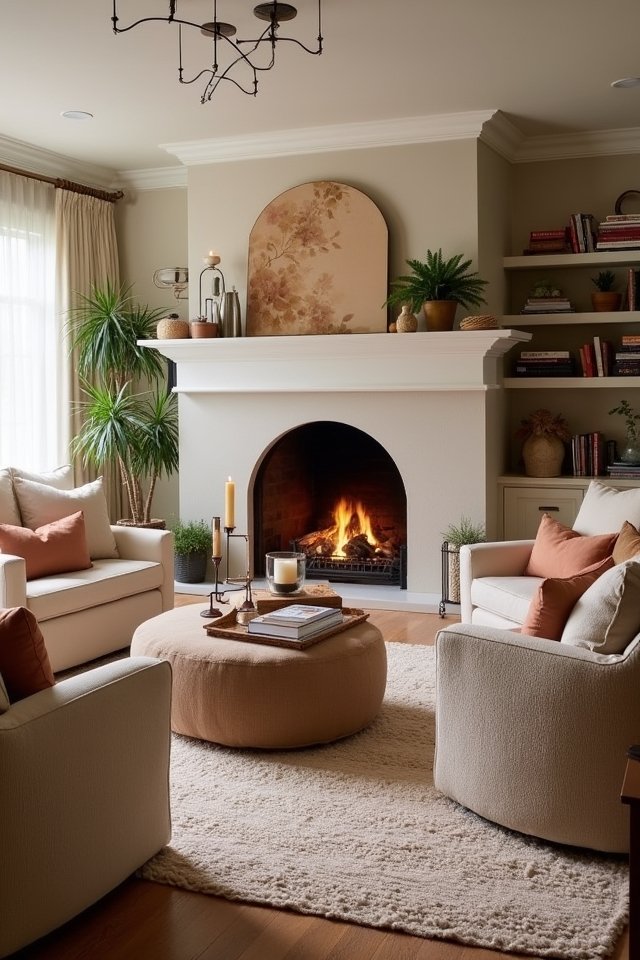 cozy living room focal point