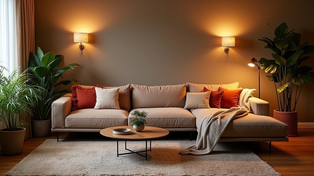 cozy living room lighting