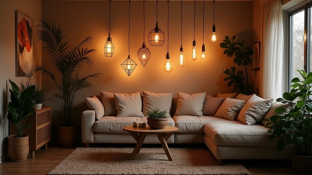 cozy living room lighting