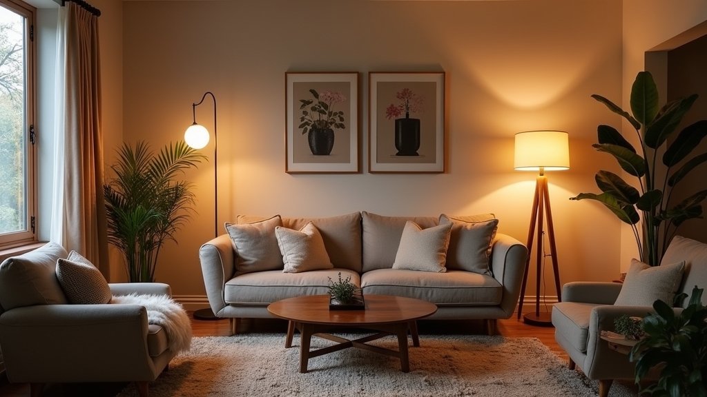 cozy living room lighting ideas