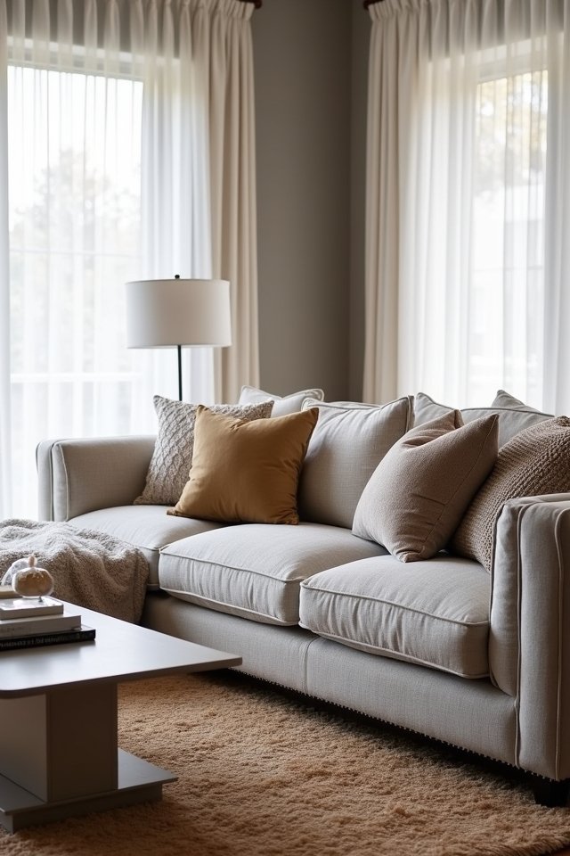 cozy living room pillows