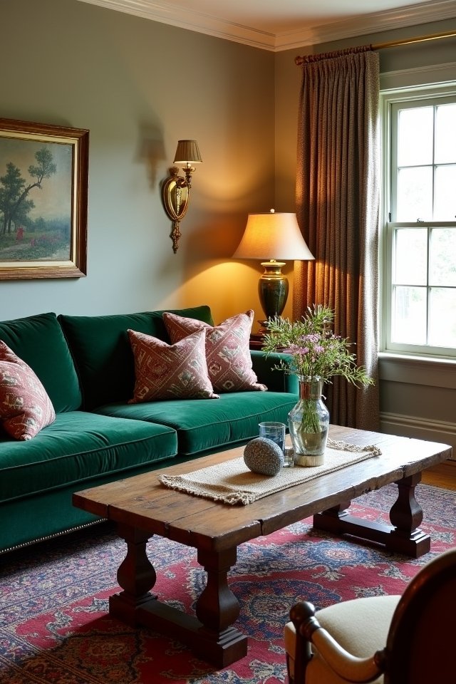 cozy living room textiles