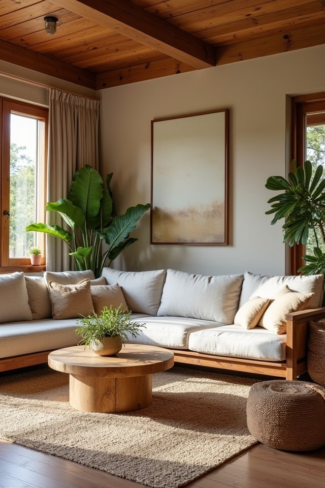 cozy living room wood furniture