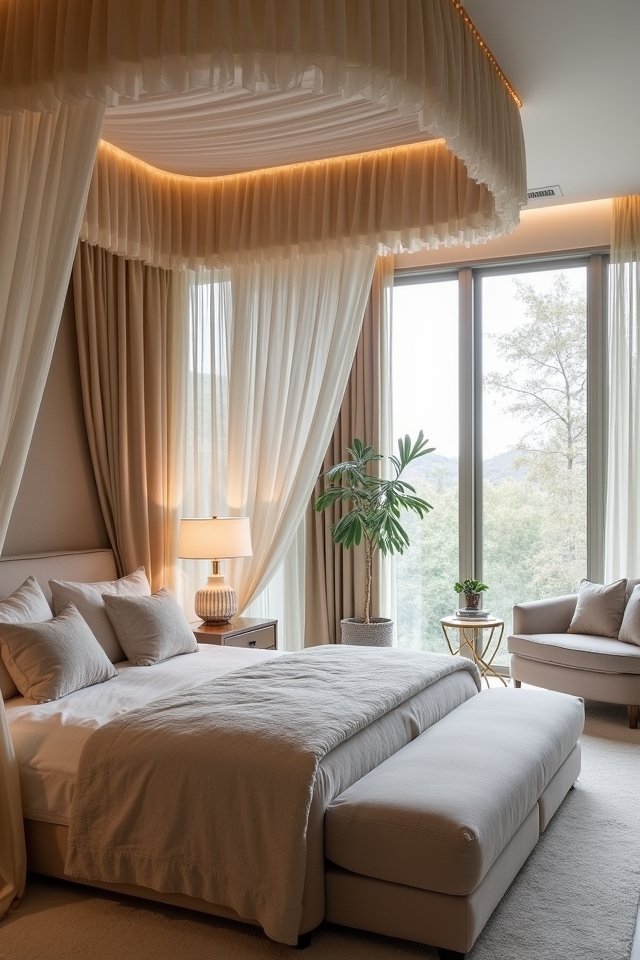 cozy luxurious canopy retreat