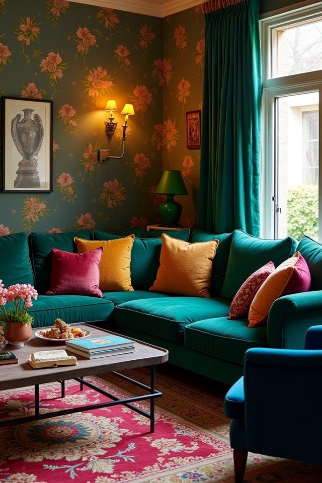cozy luxurious velvet accents