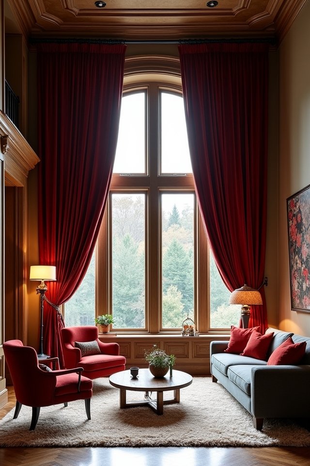 cozy luxurious velvet drapes