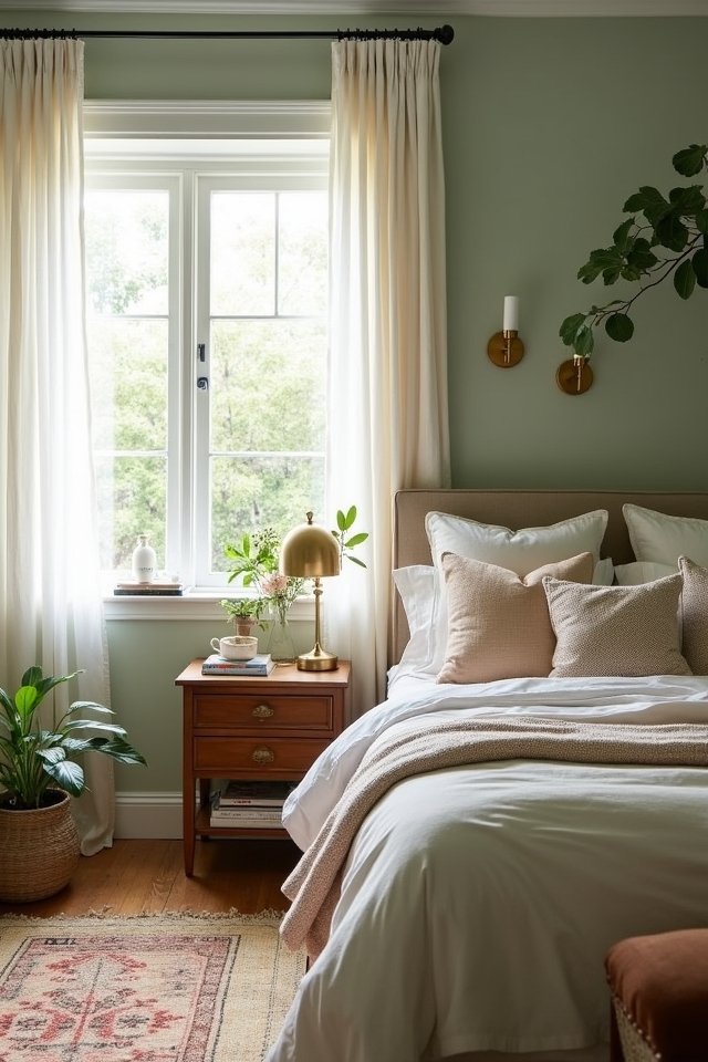 cozy metallic fixture accents