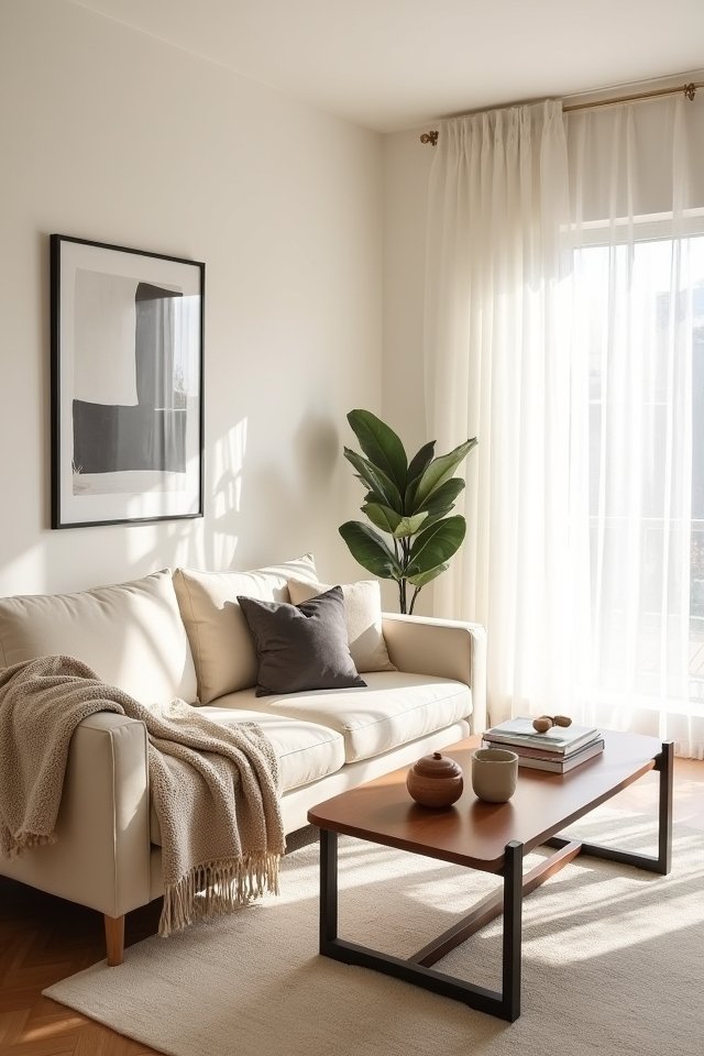 cozy minimalist artwork centerpiece