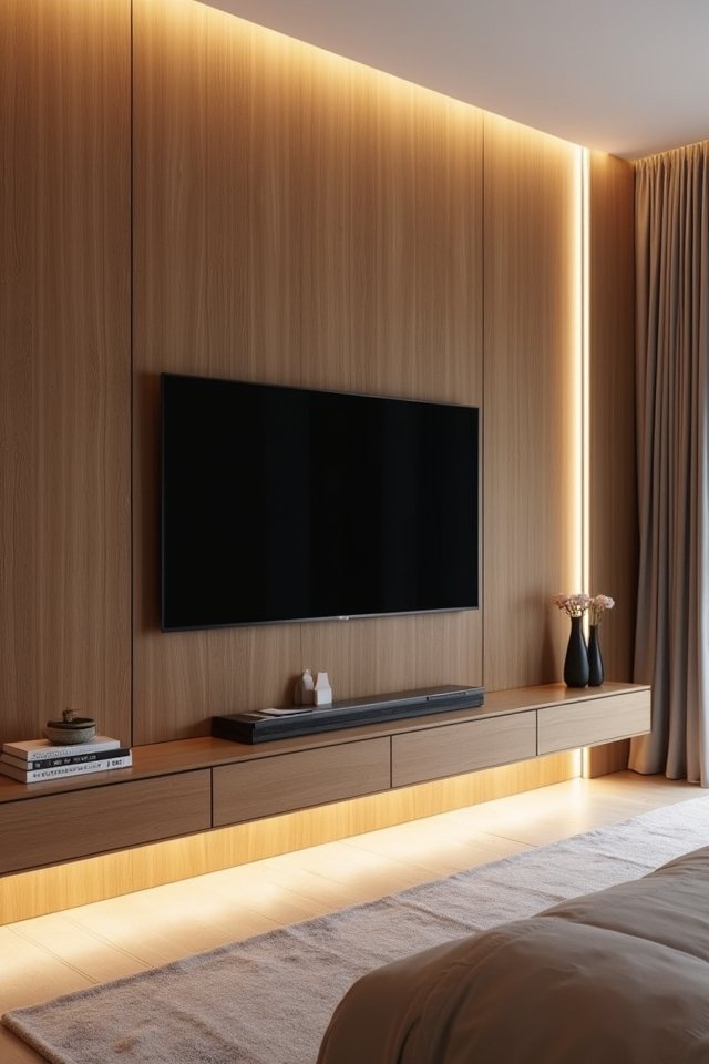 cozy minimalist wood panels