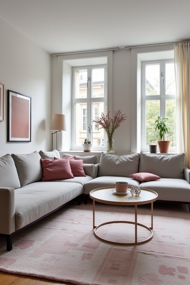 cozy modern pink rugs