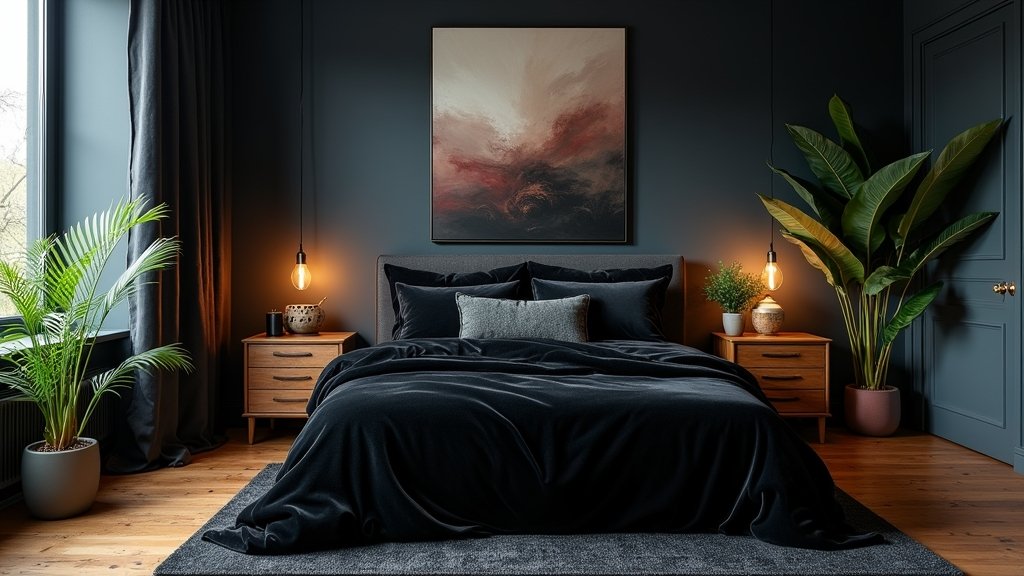 cozy moody dark bedrooms