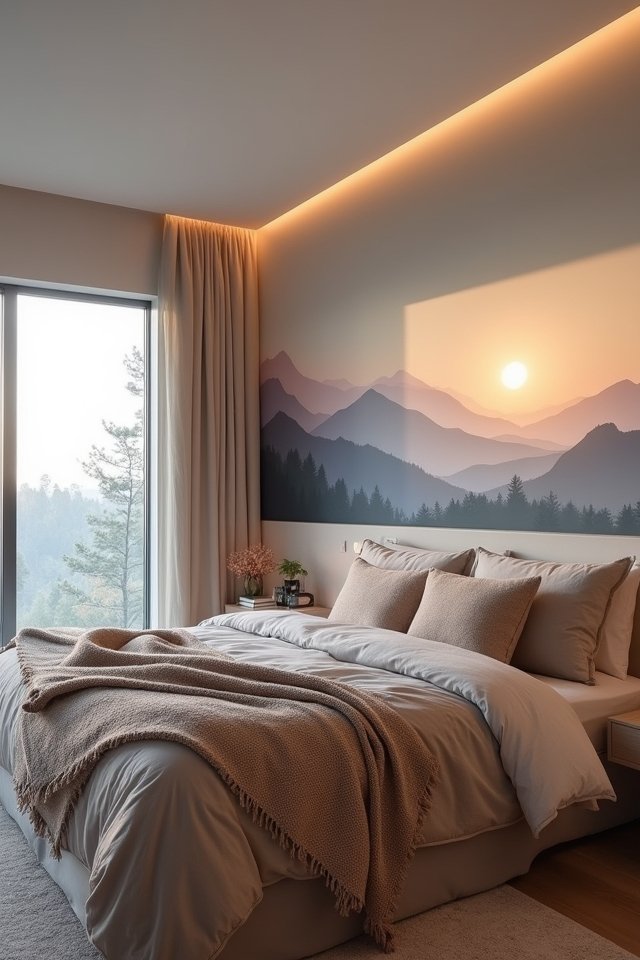 cozy mountain inspired bedroom retreat