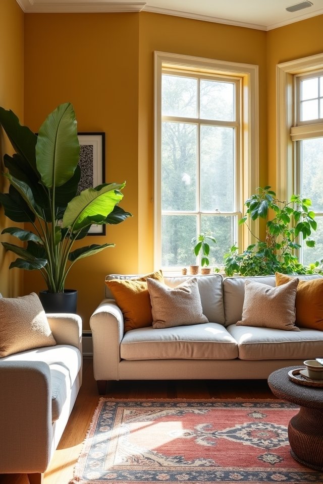 cozy mustard yellow warmth