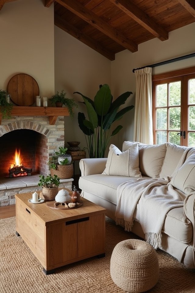 cozy natural materials sanctuary