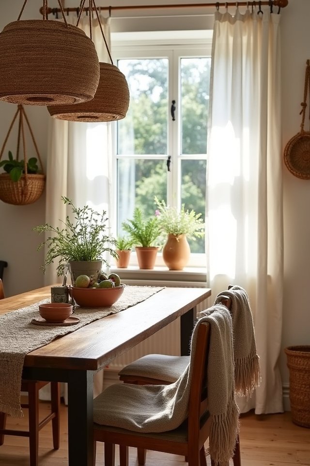 cozy natural textile accents
